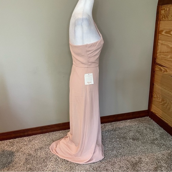 Show Me Your Mumu Eliza One Shoulder Dress in Dusty Blush Crisp Extra Small NWT - Picture 4 of 11